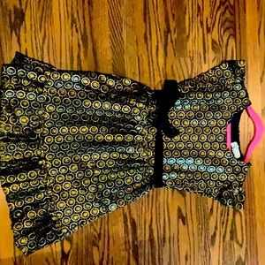 Girls’ size 10 peek dress black & gold